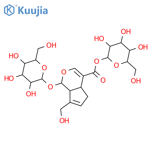 b-D-Glucopyranose,1-[(1S,4aS,7aS)-1-(b-D-glucopyranosyloxy)-1,4a,5,7a-tetrahydro-7-(hydroxymethyl)cyclopenta[c]pyran-4-carboxylate](9CI) structure