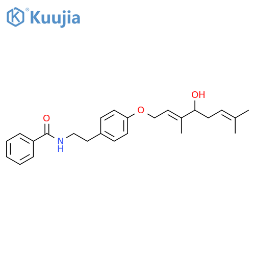 Benzamide,N-[2-[4-[(4-hydroxy-3,7-dimethyl-2,6-octadienyl)oxy]phenyl]ethyl]-, (E)- structure