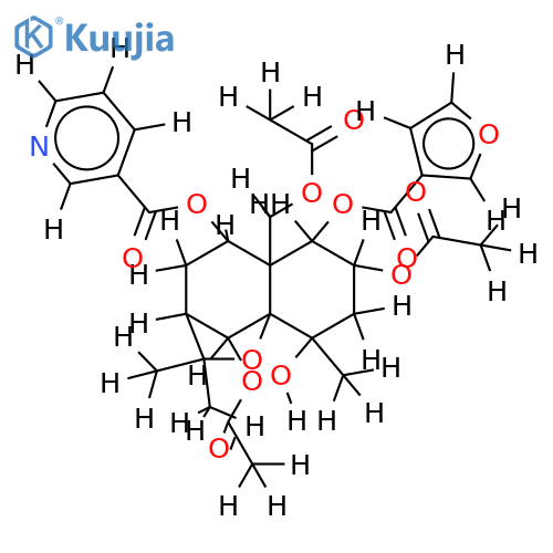 2,6,14-Triacetoxy-1-furoyloxydihydro-9-nicotinoyloxy-beta-agarofuran structure