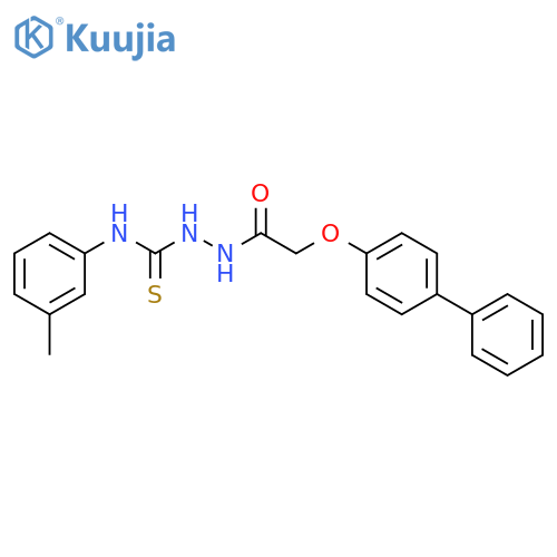 Acetic acid,2-([1,1'-biphenyl]-4-yloxy)-, 2-[[(3-methylphenyl)amino]thioxomethyl]hydrazide structure