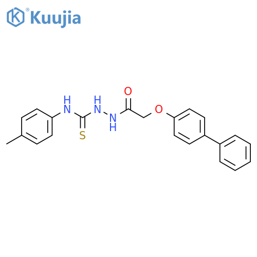 Acetic acid,2-([1,1'-biphenyl]-4-yloxy)-, 2-[[(4-methylphenyl)amino]thioxomethyl]hydrazide structure