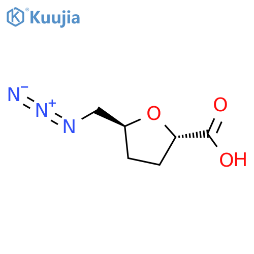 (2S,5S)-5-(Azidomethyl)tetrahydro-2-furancarboxylic acid structure