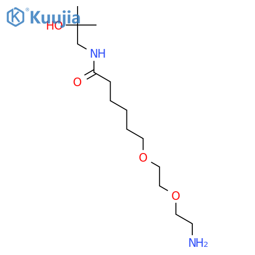 Hexanamide, 6-[2-(2-aminoethoxy)ethoxy]-N-(2-hydroxy-2-methylpropyl)- structure