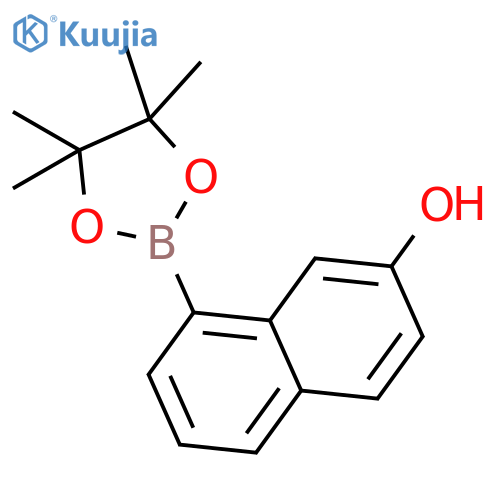 2-Hydroxy-8-(4,4,5,5-tetramethyl-1,3,2-dioxaborolan-2-yl)naphthalene structure