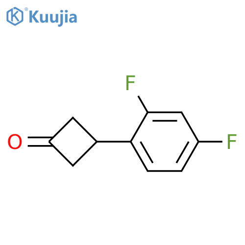 3-(2,4-difluorophenyl)cyclobutan-1-one structure