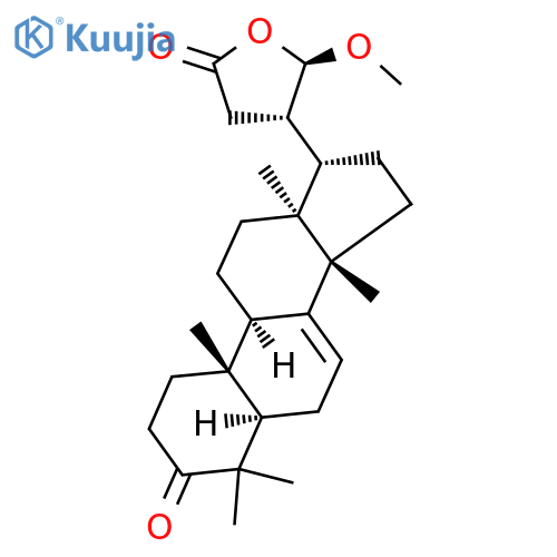 3-Oxo-21α-methoxy-24,25,26,27-tetranortirucall-7-ene-23(21)-lactone structure