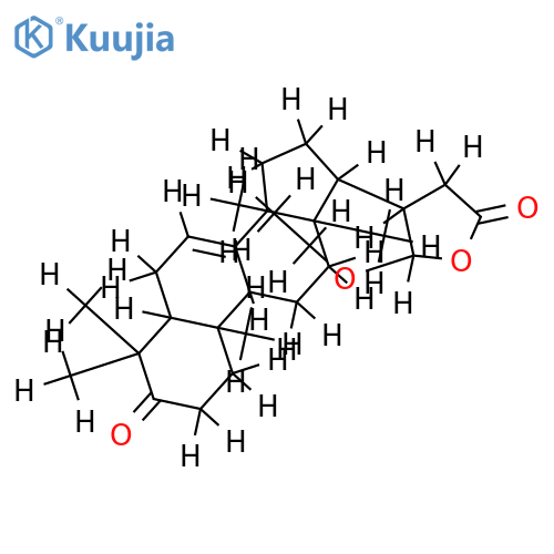 3-oxo-21alpha-ethoxy-24,25,26,27-tetranortirucall-7-ene-23(21)-lactone structure