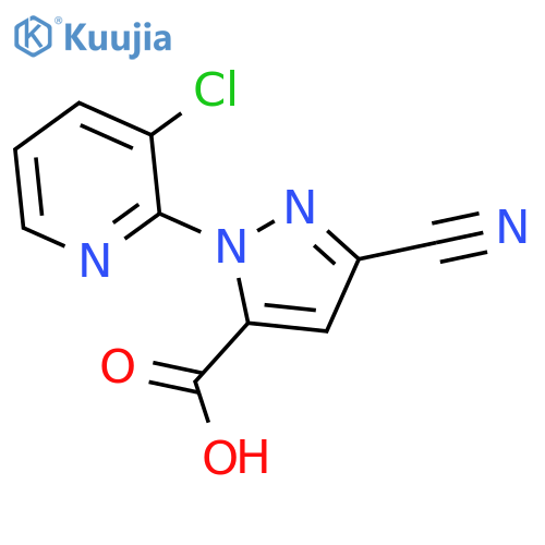 1H-Pyrazole-5-carboxylic acid, 1-(3-chloro-2-pyridinyl)-3-cyano- structure
