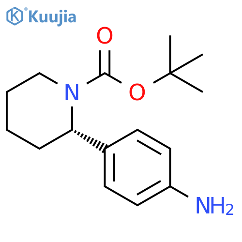 tert-butyl (2S)-2-(4-aminophenyl)piperidine-1-carboxylate structure