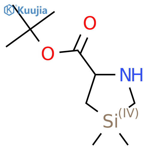 Tert-butyl 3,3-dimethyl-1,3-azasilolidine-5-carboxylate structure