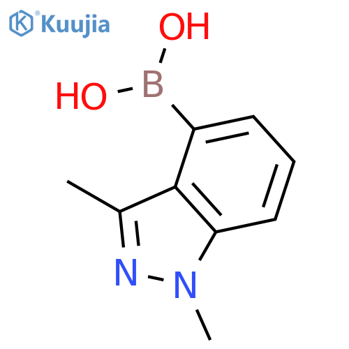 (1,3-dimethyl-1H-indazol-4-yl)boronic acid structure
