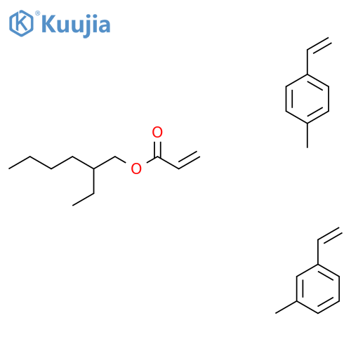1-Ethenyl-3-methylbenzene;1-ethenyl-4-methylbenzene;2-ethylhexyl prop-2-enoate structure