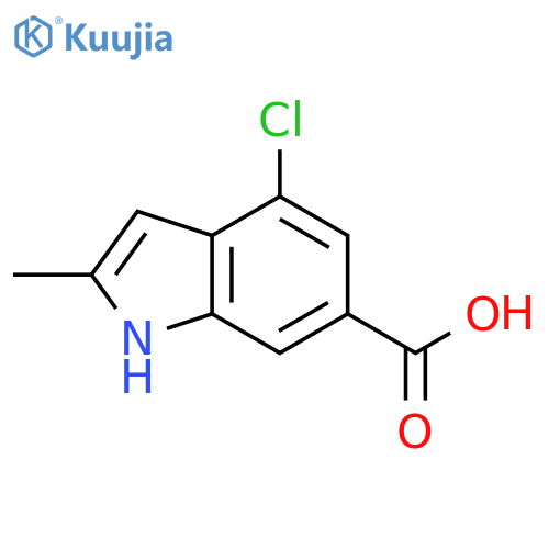 4-Chloro-2-methyl-1H-indole-6-carboxylic acid structure