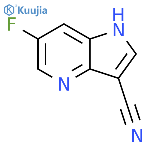 6-fluoro-1H-pyrrolo[3,2-b]pyridine-3-carbonitrile structure