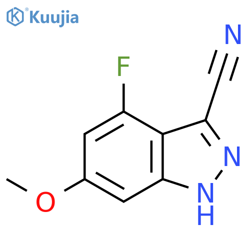 4-Fluoro-6-Methoxy-1H-indazole-3-carbonitrile structure