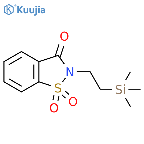 1,2-Benzisothiazol-3(2H)-one, 2-[2-(trimethylsilyl)ethyl]-, 1,1-dioxide structure