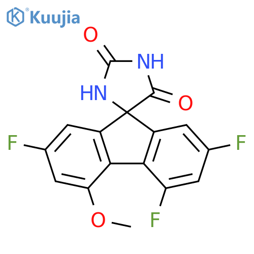 Spiro[9H-fluorene-9,4'-imidazolidine]-2',5'-dione,2,4,7-trifluoro-5-methoxy- structure