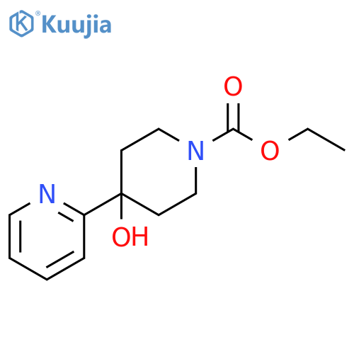 Ethyl 4-hydroxy-4-(2-pyridinyl)-1-piperidinecarboxylate structure