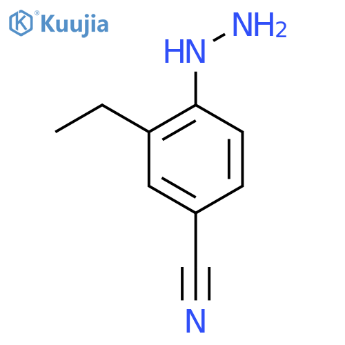 3-Ethyl-4-hydrazinylbenzonitrile structure