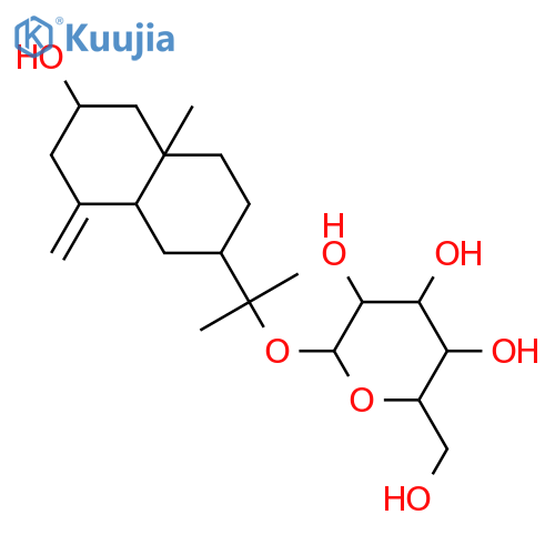 β-D-Glucopyranoside, 1-[(2R,4aS,6S,8aS)-decahydro-6-hydroxy-4a-methyl-8-methylene-2-naphthalenyl]-1-methylethyl (9CI) structure