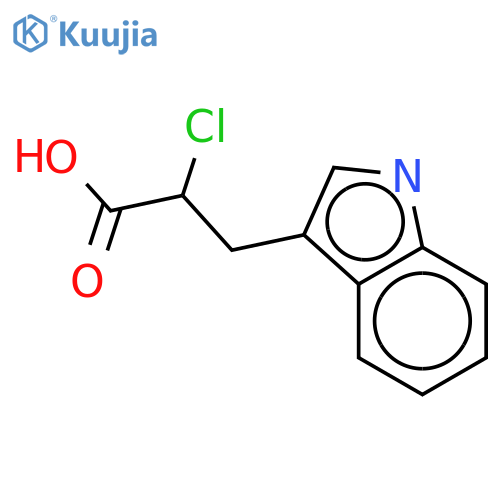 S-2-Chloro-3-(3-indolyl)propionic acid structure