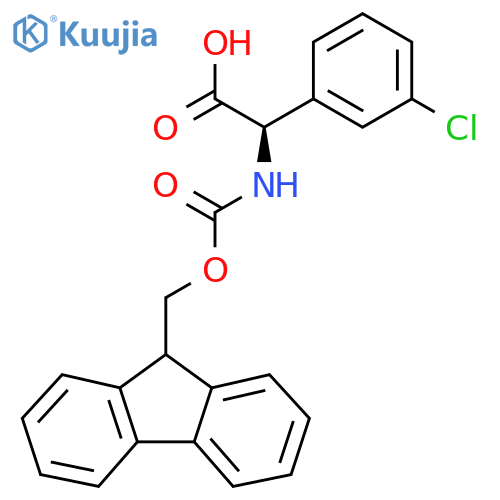 (R)-(3-Chloro-phenyl)-[(9H-fluoren-9-ylmethoxycarbonylamino)]-acetic acid structure