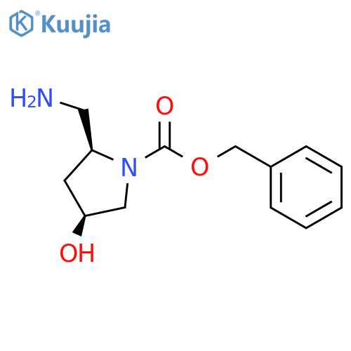 (2S,4S)-benzyl 2-(aminomethyl)-4-hydroxypyrrolidine-1-carboxylate structure