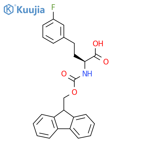 n-Fmoc-(s)-3-fluorohomophenylalanine structure