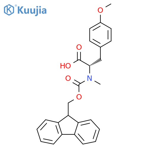 (2S)-2-[9H-fluoren-9-ylmethoxycarbonyl(methyl)amino]-3-(4-methoxyphenyl)propanoic acid structure