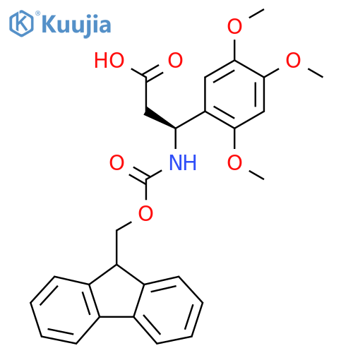 (3S)-3-({(9H-fluoren-9-yl)methoxycarbonyl}amino)-3-(2,4,5-trimethoxyphenyl)propanoic acid structure