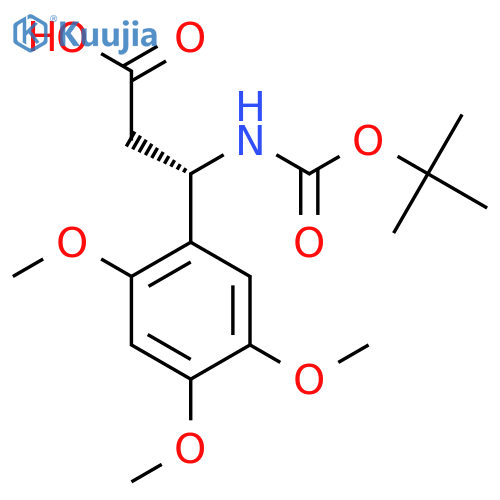(3S)-3-{(tert-butoxy)carbonylamino}-3-(2,4,5-trimethoxyphenyl)propanoic acid structure
