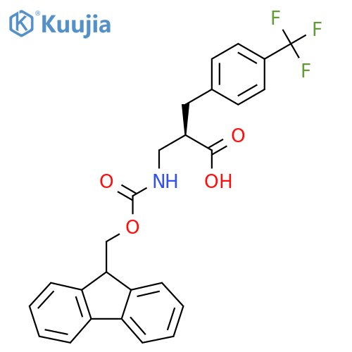 (R)-2-[(9H-Fluoren-9-ylmethoxycarbonylamino)-methyl]-3-(4-trifluoromethyl-phenyl)-propionic acid structure