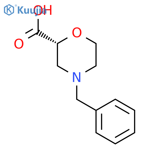 (2R)-4-benzylmorpholine-2-carboxylic acid structure