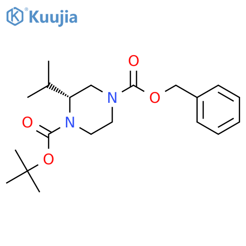 (R)-1-Boc-4-Cbz-2-isopropyl-piperazine structure