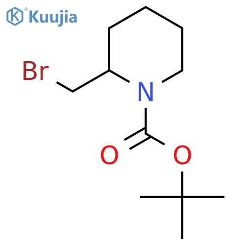 tert-Butyl 2-(bromomethyl)piperidine-1-carboxylate structure