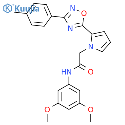 N-(3,5-dimethoxyphenyl)-2-{2-[3-(4-methylphenyl)-1,2,4-oxadiazol-5-yl]-1H-pyrrol-1-yl}acetamide structure