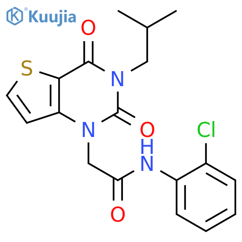 N-(2-chlorophenyl)-2-[3-(2-methylpropyl)-2,4-dioxo-1H,2H,3H,4H-thieno[3,2-d]pyrimidin-1-yl]acetamide structure