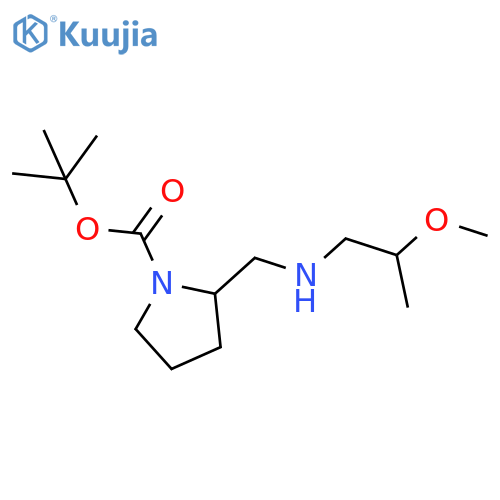 tert-butyl (2S)-2-{[(2-methoxypropyl)amino]methyl}pyrrolidine-1-carboxylate structure