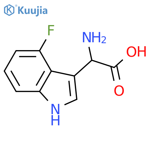 2-amino-2-(4-fluoro-1H-indol-3-yl)acetic acid structure
