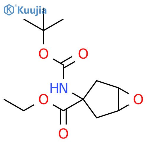 ethyl 3-{(tert-butoxy)carbonylamino}-6-oxabicyclo3.1.0hexane-3-carboxylate structure