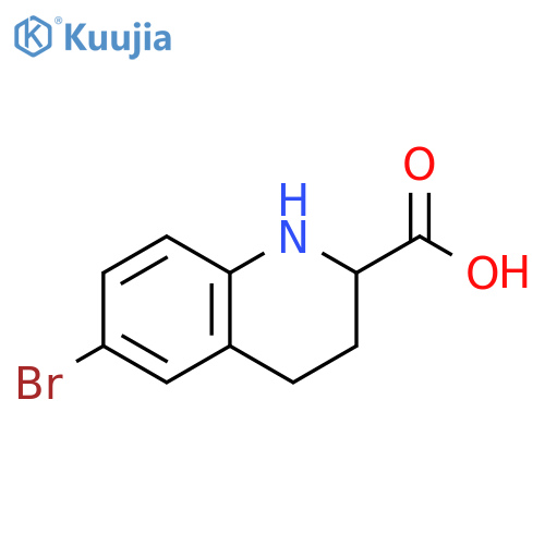 6-bromo-1,2,3,4-tetrahydroquinoline-2-carboxylic acid structure