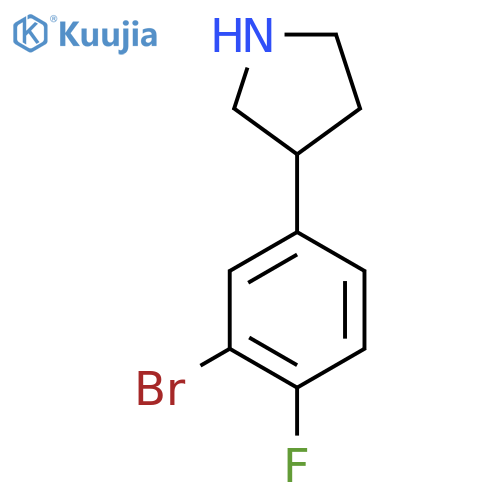 3-(3-bromo-4-fluorophenyl)pyrrolidine structure