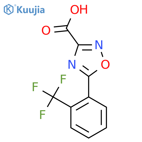 5-2-(trifluoromethyl)phenyl-1,2,4-oxadiazole-3-carboxylic acid structure