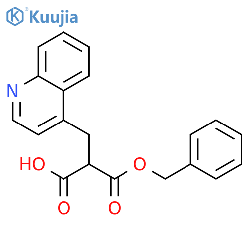 3-(Benzyloxy)-3-oxo-2-(quinolin-4-ylmethyl)propanoic acid structure