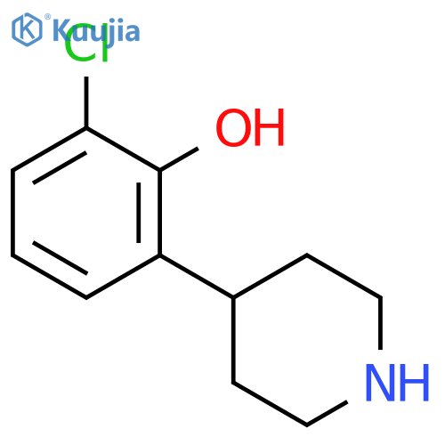 2-chloro-6-(piperidin-4-yl)phenol structure