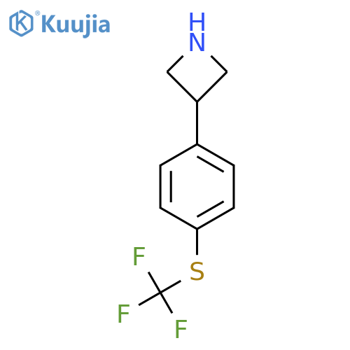 3-{4-(trifluoromethyl)sulfanylphenyl}azetidine structure