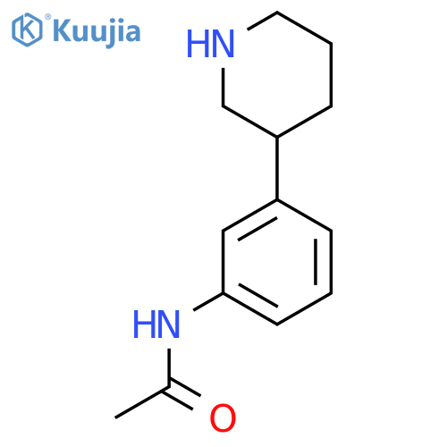 N-3-(piperidin-3-yl)phenylacetamide structure