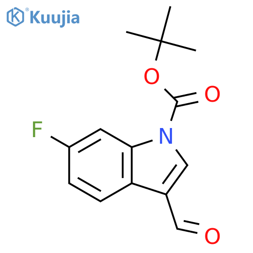 TERT-BUTYL 6-FLUORO-3-FORMYL-1H-INDOLE-1-CARBOXYLATE structure