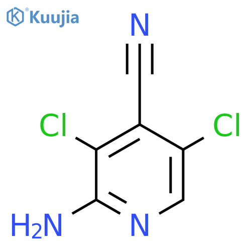 2-amino-3,5-dichloroisonicotinonitrile structure