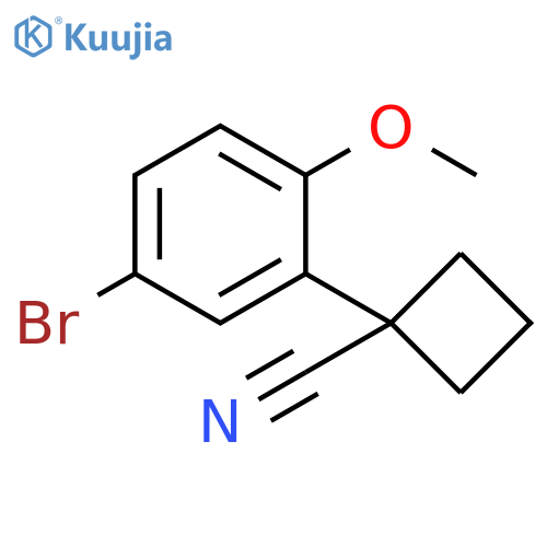 1-(5-bromo-2-methoxyphenyl)cyclobutane-1-carbonitrile structure